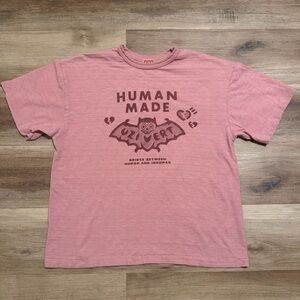 Human Made Lil Uzi Vert Pink Graphic Print Logo T-Shirt Size L Made In Japan